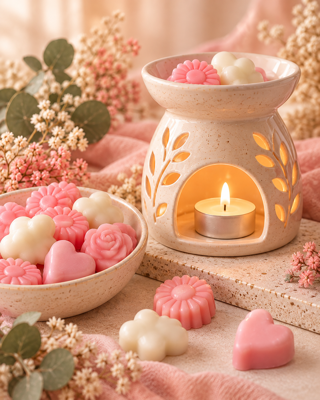 Quemador y wax melts de Las Perlas de Ana